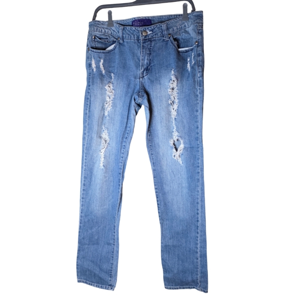 Miley Cyrus Max Azria Distressed Skinny Jeans Women’s Size 17 Blue Stretch Denim